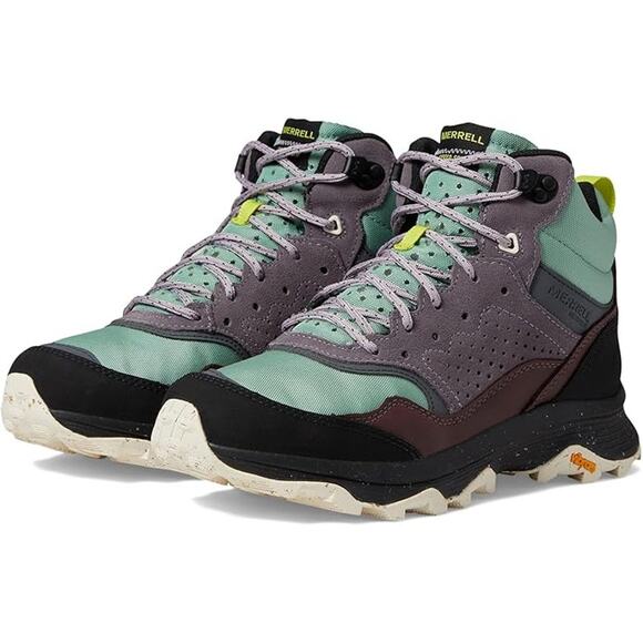 NWT Merrell Women Speed Solo Mid WP Sneakers, jade-Size 7 - Picture 1 of 6